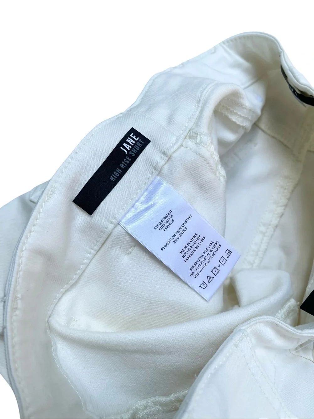 KUT From The Kloth Jane White High Rise Shorts Size 0 NWT